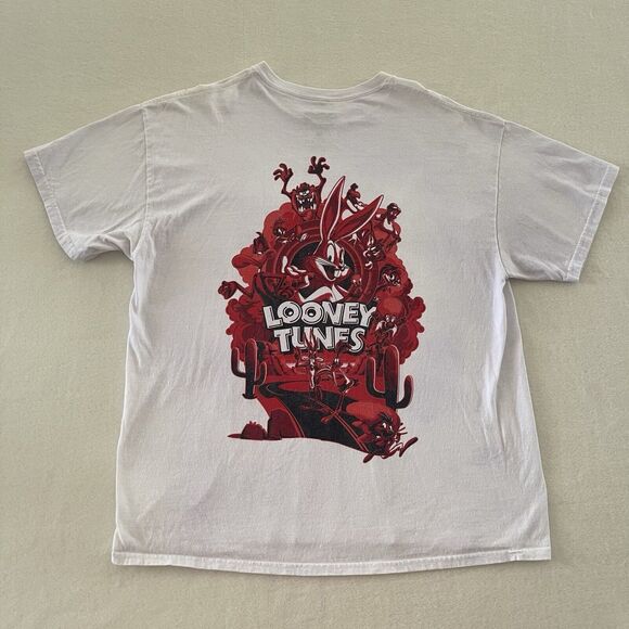 LOONEY TUNES LICENSE T-SHIRT‎ White And Red Size M Made In UK - Picture 7 of 8